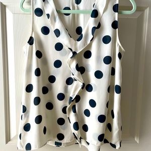 Ann Taylor ruffled V neck top